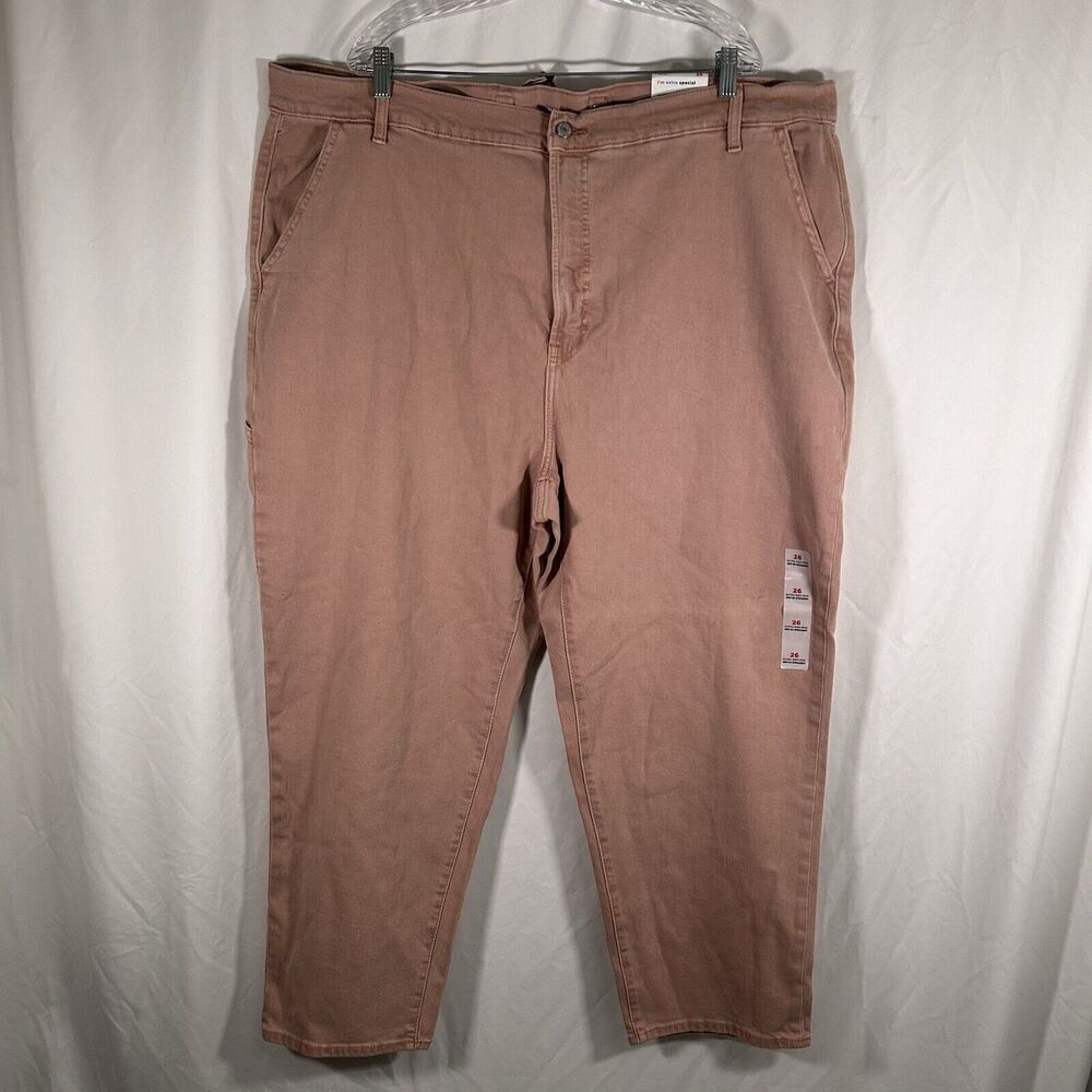 New Old Navy Jeans Women's 26 Pink Denim Sky-Hi Straight Secret Smooth Pockets